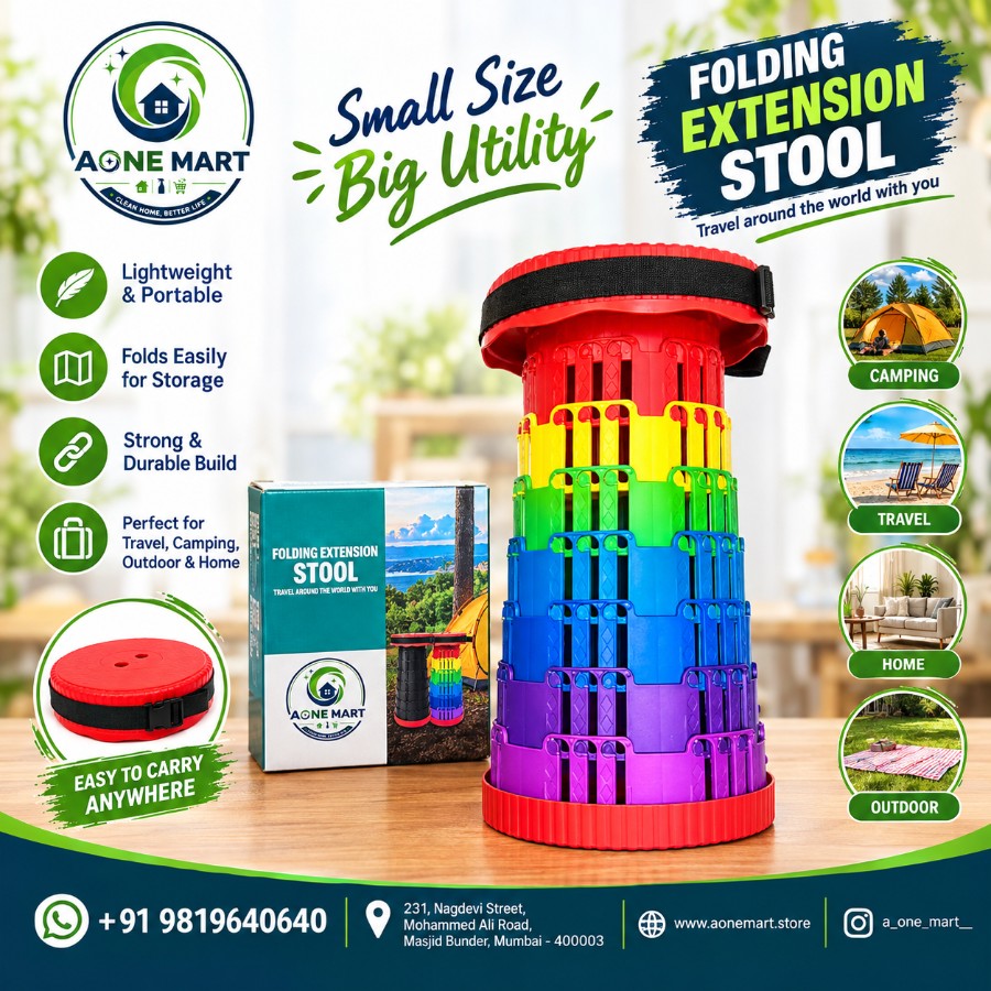 Round folding stool - A One Mart