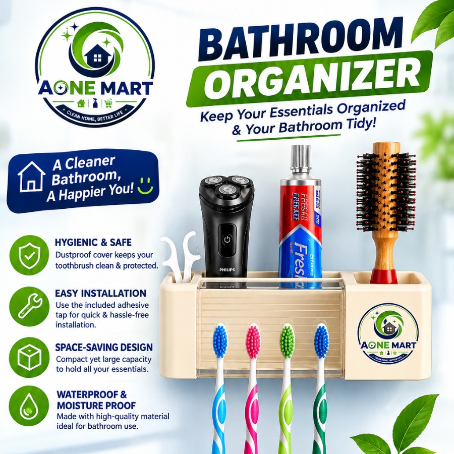 Wall mounted Bathroom organizer - A One Mart